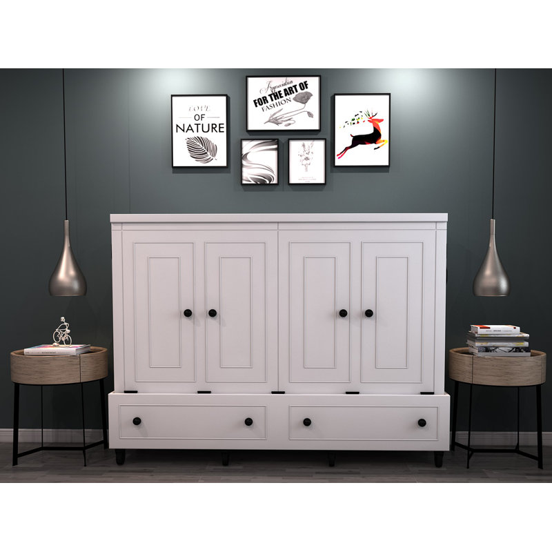 The Twillery Co. Bivens Rolling Cabinet Bed Reviews Wayfair